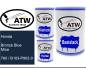 Preview: Honda, Bronze Blue Mica, 760 / B103-P902-0: 500ml Lackdose + 500ml Klarlack + 250ml Härter - Set, von ATW Autoteile West.